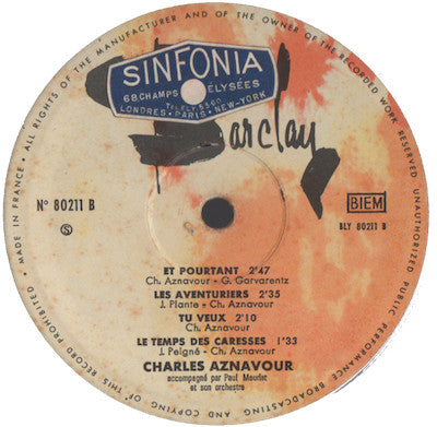 Charles Aznavour : La Mamma (10", Album)