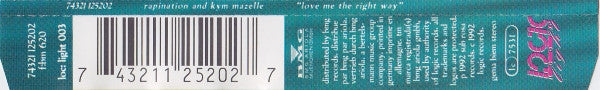 The Rapino Brothers And Kym Mazelle : Love Me The Right Way (CD, Maxi)