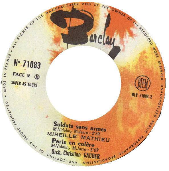 Mireille Mathieu : Paris Brule-T-Il ? (7", EP)