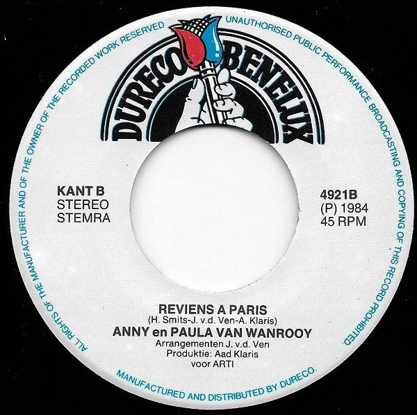 Anny & Paula van Wanrooy : Etappe (7", Single)