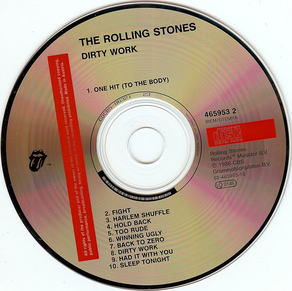 The Rolling Stones : Dirty Work (CD, Album, RE)