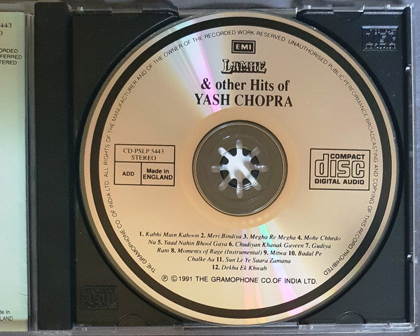 Shiv Hari, Anand Bakshi : Lamhe (CD)