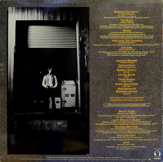 Jackson Browne : Running On Empty (LP, Album)