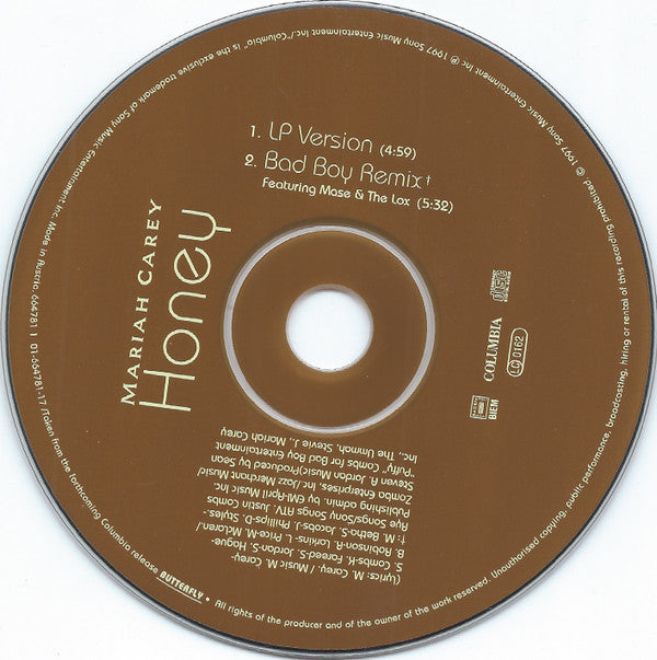 Mariah Carey : Honey (CD, Single, Car)