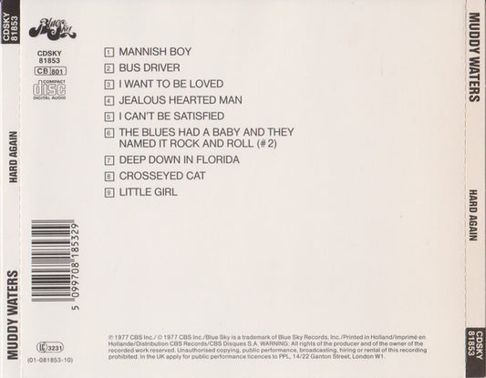 Muddy Waters : Hard Again (CD, Album, RE)