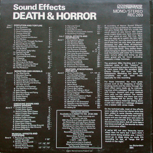 Mike Harding (3) : Sound Effects Vol. 13 (Death & Horror) (LP, Mono)