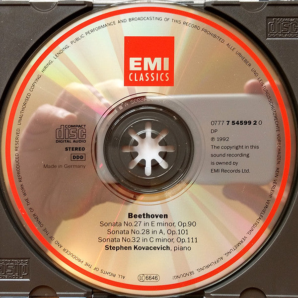 Stephen Bishop-Kovacevich, Ludwig van Beethoven : Piano Sonatas Opp. 90, 101 & 111 (CD, Album)
