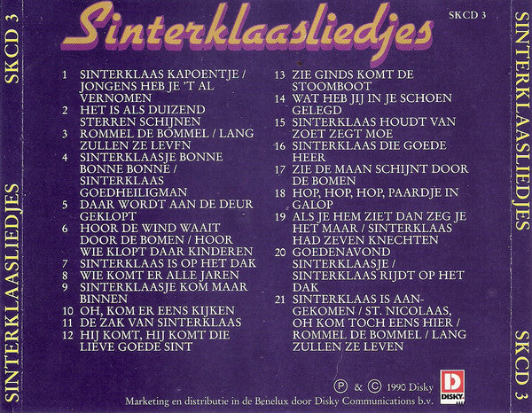 Kinderkoor De Belhamels : Sinterklaasliedjes (CD)