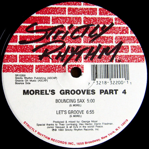George Morel : Morel's Grooves Part 4 (12")