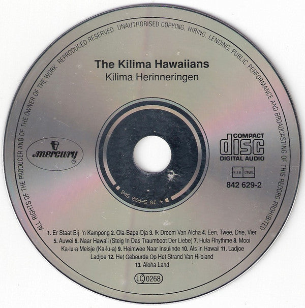 De Kilima Hawaiians : Kilima Herinneringen (CD, Album, Comp)