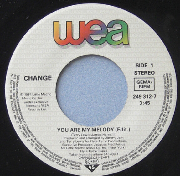 Change : You Are My Melody (7", Single)