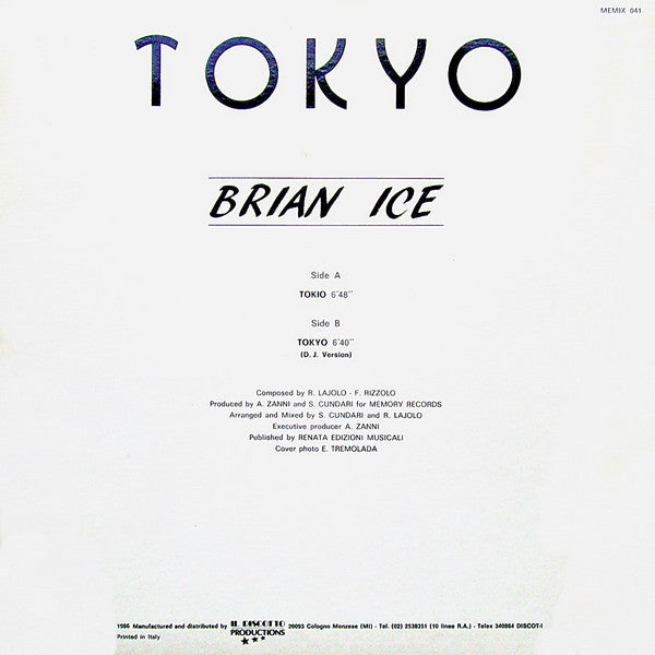 Brian Ice : Tokyo (12")