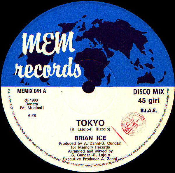 Brian Ice : Tokyo (12")