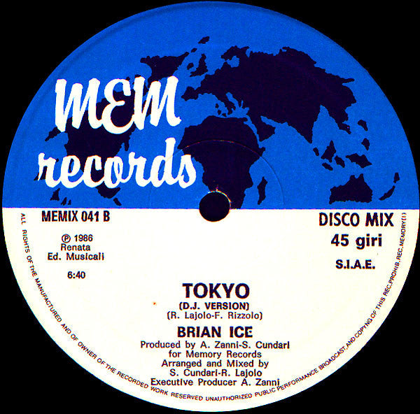 Brian Ice : Tokyo (12")