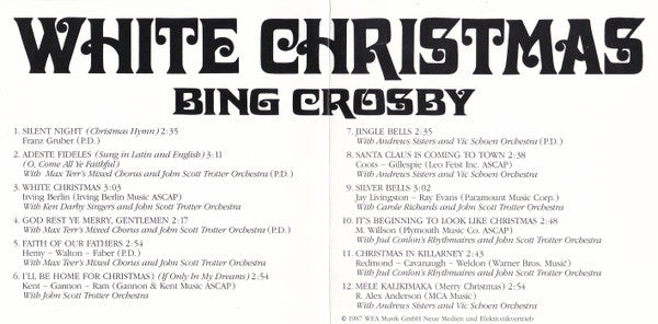 Bing Crosby : White Christmas (CD, Album, RE)