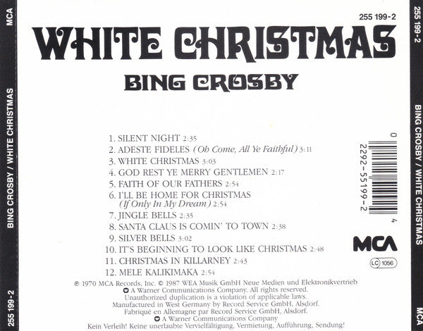 Bing Crosby : White Christmas (CD, Album, RE)