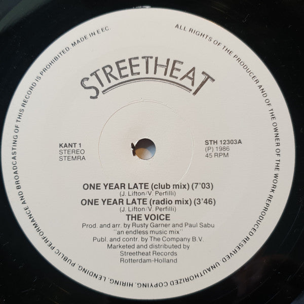 The Voice (2) : One Year Late (12", Maxi)