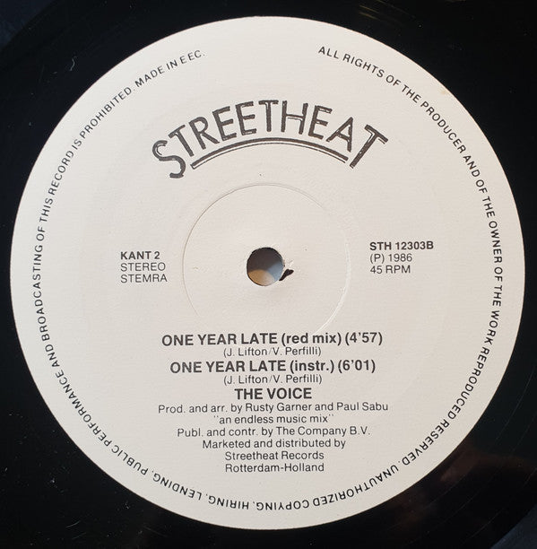 The Voice (2) : One Year Late (12", Maxi)