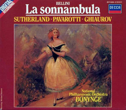 Vincenzo Bellini / Joan Sutherland • Luciano Pavarotti • Nicolai Ghiaurov - National Philharmonic Orchestra, Richard Bonynge : La Sonnambula (2xCD + Box, Album, RE, Sli)