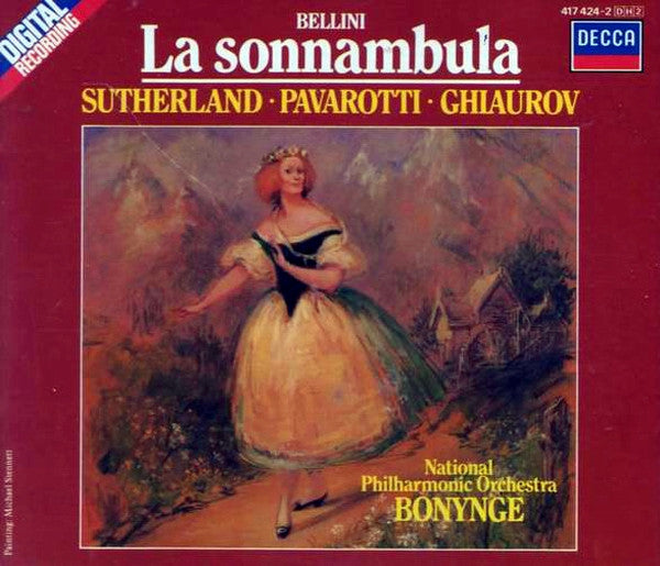 Vincenzo Bellini / Joan Sutherland • Luciano Pavarotti • Nicolai Ghiaurov - National Philharmonic Orchestra, Richard Bonynge : La Sonnambula (2xCD + Box, Album, RE, Sli)