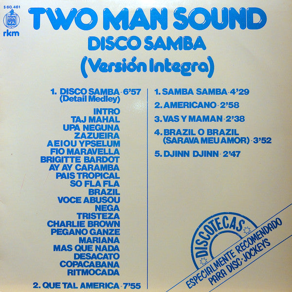 Two Man Sound : Disco Samba (Versión Integra) (LP, Album)