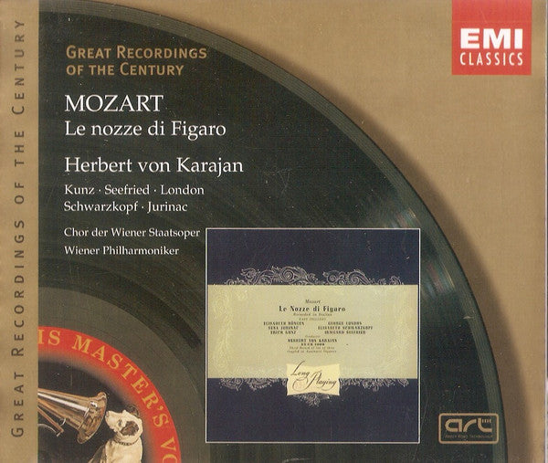 Wolfgang Amadeus Mozart - Erich Kunz • Irmgard Seefried • George London (2) • Elisabeth Schwarzkopf • Sena Jurinac • Wiener Staatsopernchor • Wiener Philharmoniker • Herbert von Karajan : Le Nozze Di Figaro (2xCD, Album, Mono, RE, RM + Box, Sli)