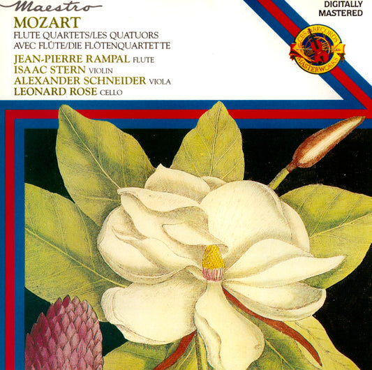 Wolfgang Amadeus Mozart - Jean-Pierre Rampal, Isaac Stern, Alexander Schneider, Leonard Rose : Complete Flute Quartets (CD, Album, RE)