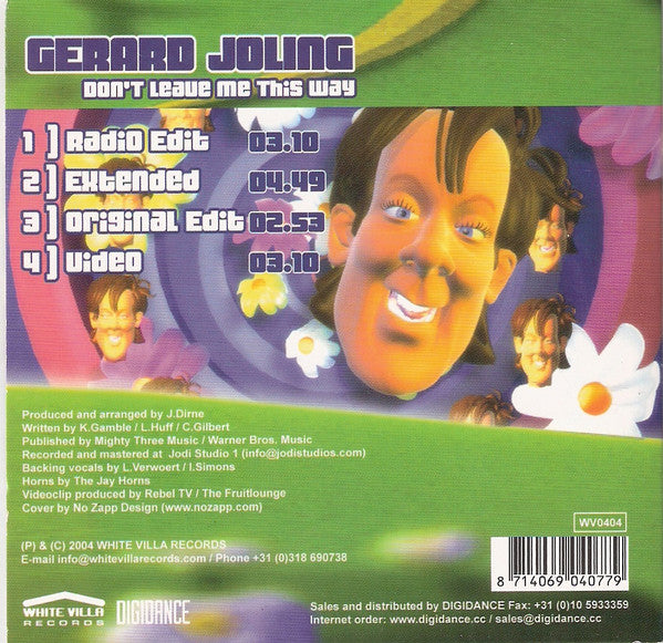 Gerard Joling : Don't Leave Me This Way (CD, Single, Enh)