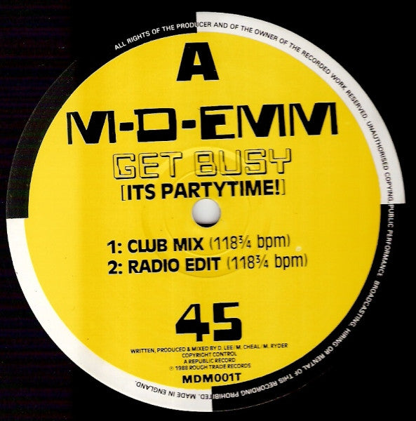 M-D-Emm : Get Busy (It's Partytime!) (12")
