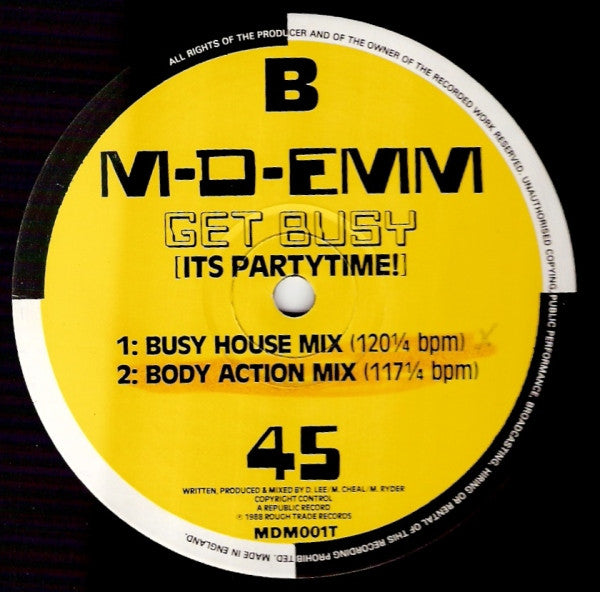 M-D-Emm : Get Busy (It's Partytime!) (12")