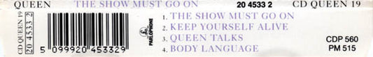 Queen : The Show Must Go On (CD, Single)