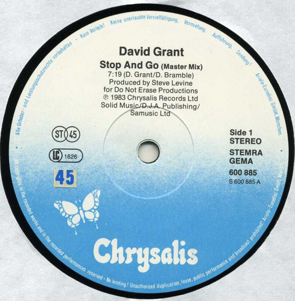 David Grant : Stop And Go (12")