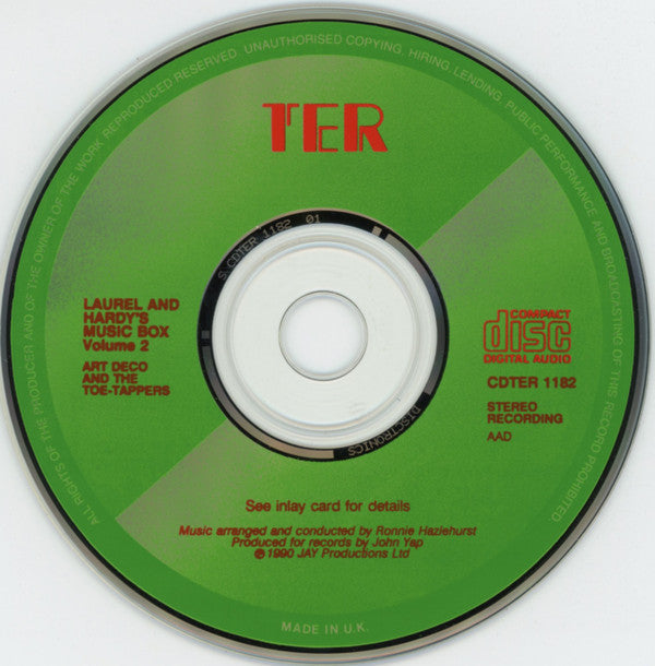 Art Deco And The Toe-Tappers : Laurel And Hardy's Music Box Vol. 2 (CD, Album)