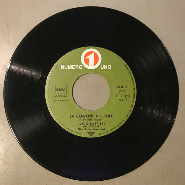 Lucio Battisti : La Canzone Del Sole (7")
