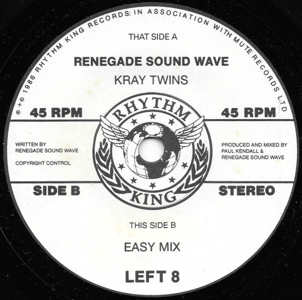 Renegade Soundwave : Kray Twins (7", Single)