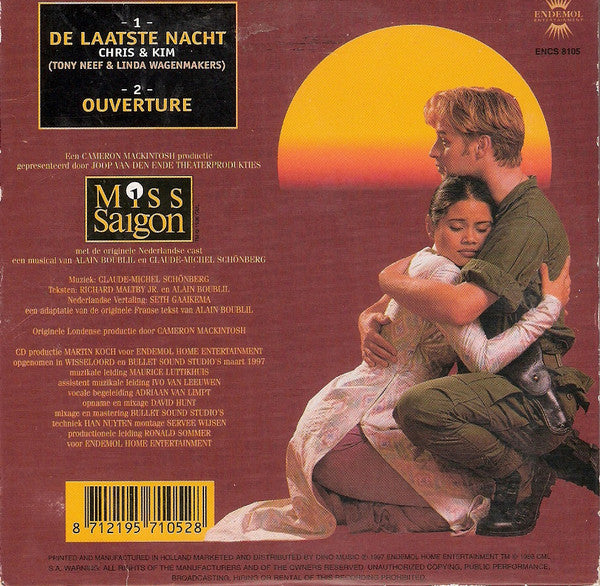 Tony Neef & Linda Wagenmakers : De Laatste Nacht (CD, Single)