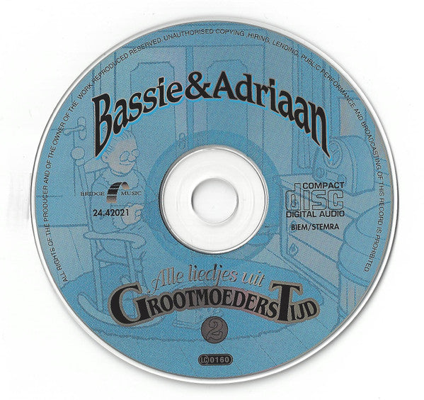 Bassie & Adriaan : Alle Liedjes Uit Grootmoederstijd (2xCD, Comp)