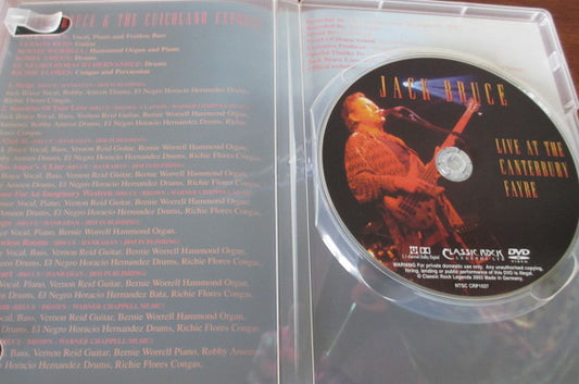 Jack Bruce : Live At The Canterbury Fayre (DVD-V, NTSC)
