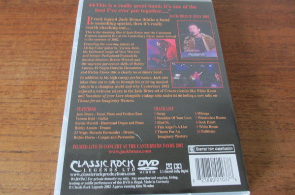 Jack Bruce : Live At The Canterbury Fayre (DVD-V, NTSC)