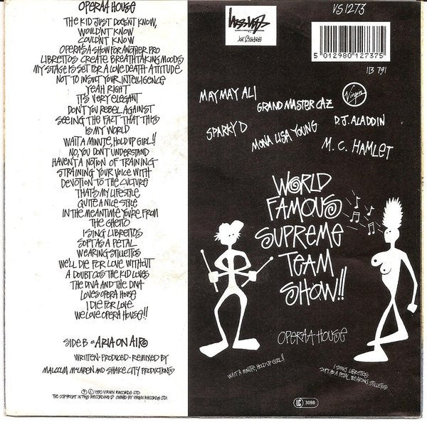 Malcolm McLaren Presents World's Famous Supreme Team : Operaa House (7", Single)