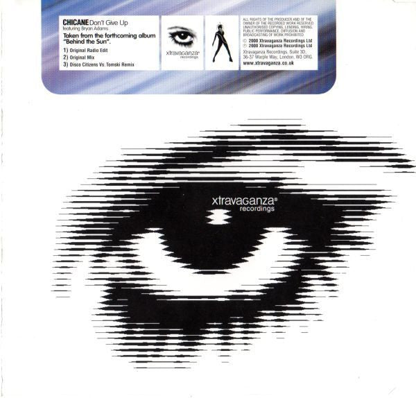 Chicane Featuring Bryan Adams : Don't Give Up (CD, Maxi)