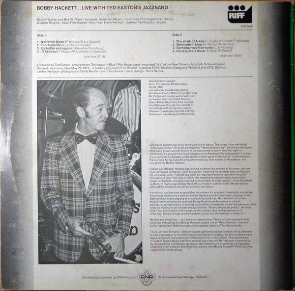 Bobby Hackett With Ted Easton's Jazzband : Live in New Orleans (LP)