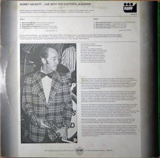 Bobby Hackett With Ted Easton's Jazzband : Live in New Orleans (LP)