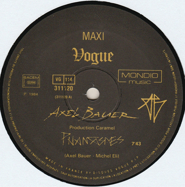Axel Bauer : Phantasmes (12", Maxi, MPP)