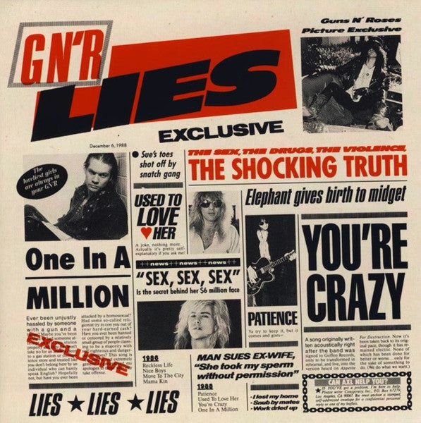 Guns N' Roses : G N' R Lies (CD, Album, RE)