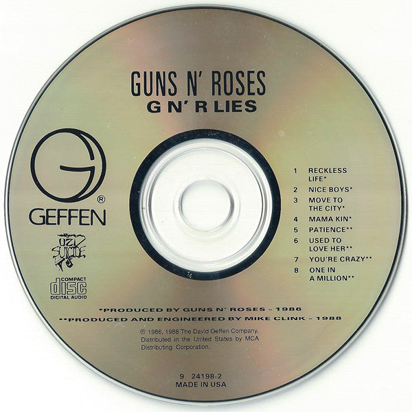 Guns N' Roses : G N' R Lies (CD, Album, RE)