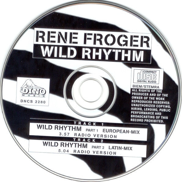 René Froger : Wild Rhythm (CD, Single, Car)