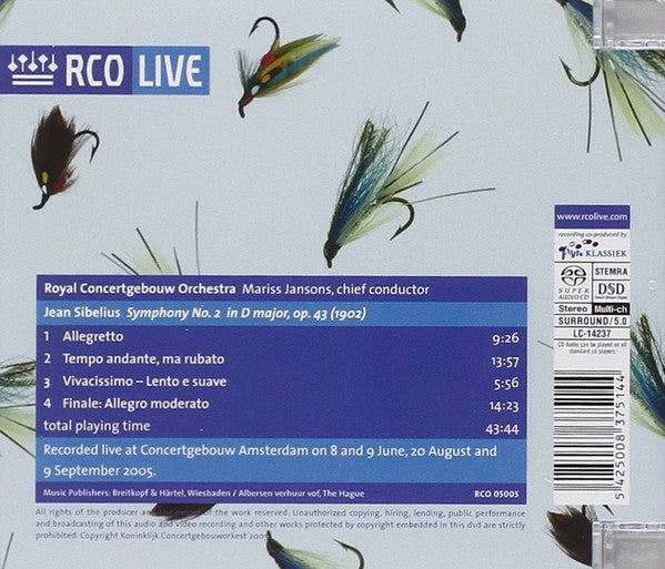 Sibelius*, Royal Concertgebouw Orchestra*, Mariss Jansons : Symphony No. 2 (SACD, Hybrid, Multichannel, DSD)