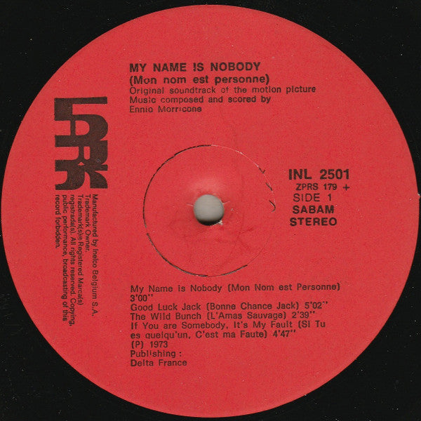 Ennio Morricone : Bande Originale Du Film "My Name Is Nobody" = Mon Nom Est Personne (LP, Album)