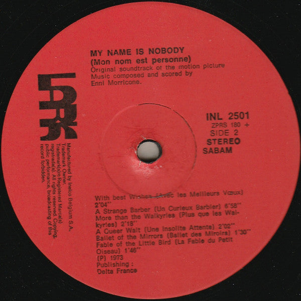 Ennio Morricone : Bande Originale Du Film "My Name Is Nobody" = Mon Nom Est Personne (LP, Album)